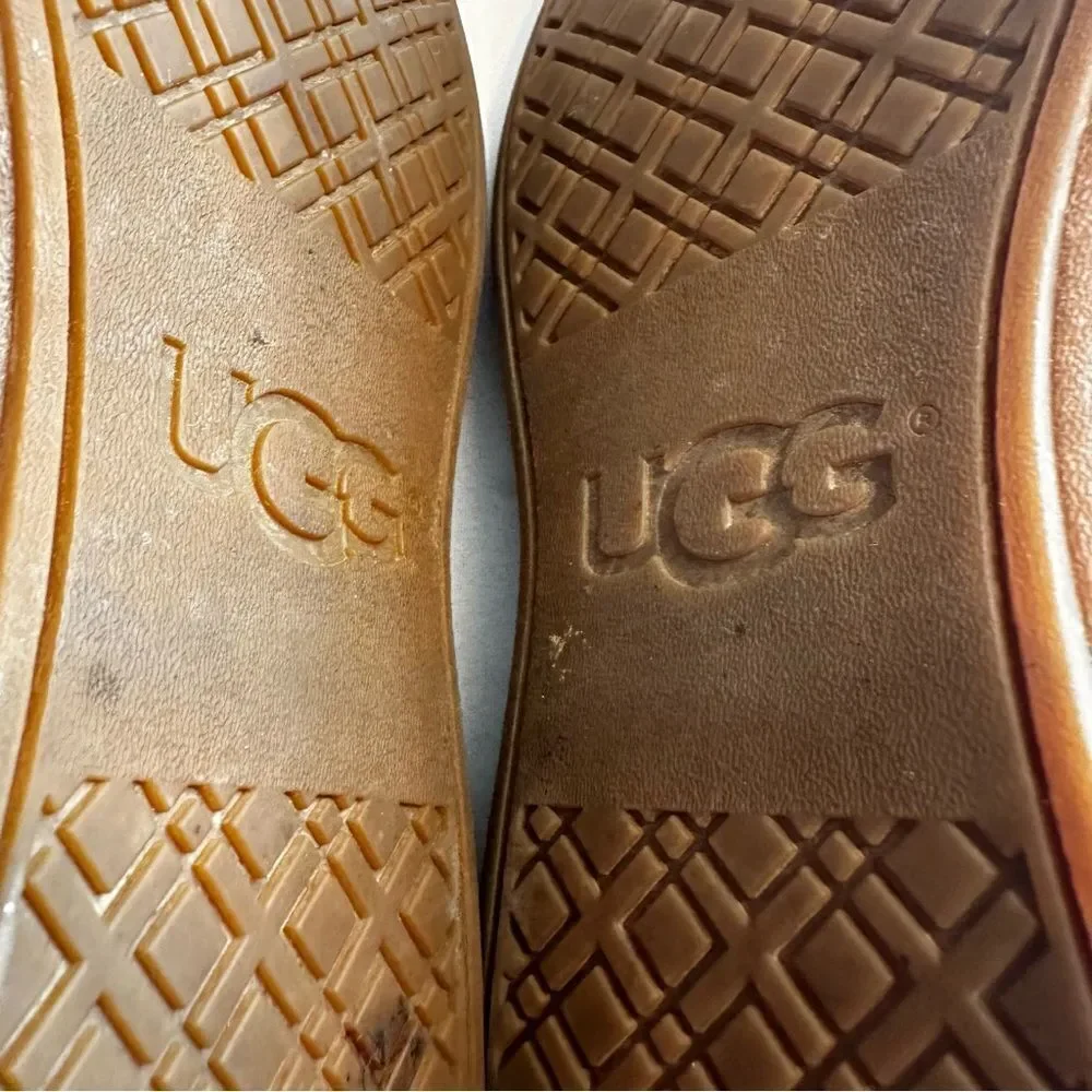 UGG men’s black leather slip on loafers size 8.5